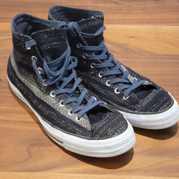 Converse All Star Chuck Taylor Dobby Weave High Tops Men’s 11 / Women’s 13 - Picture 1 of 7